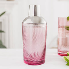 Uberstar Twist Glass Cocktail Shaker - Pink