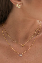 Estella Bartlett Mixed Metal Butterfly Necklace