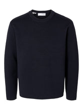 Selected Homme Mike Knit Crewneck Sweatshirt - Sky Captain