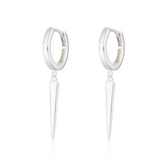 Scream Pretty - Rhodium Silver Spike Earrings