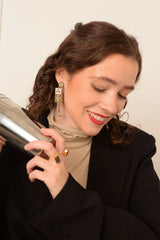 My Doris - Gold Champagne Drop Earrings
