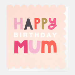 Caroline Gardner - Pink Scallop Birthday Card For Mum