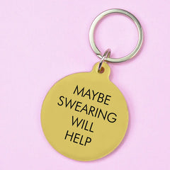 Flamingo Candles - Maybe Swearing Will Help Keyring