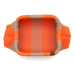 Emma Clutch Bag - Taupe/Orange Stripe
