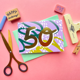 Kerrie Illustrates Age 50 Birthday Card