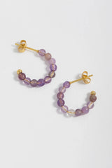 Estella Bartlett- Amethyst Amelia Hoop Earrings