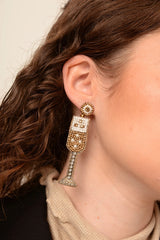 My Doris - Gold Champagne Drop Earrings