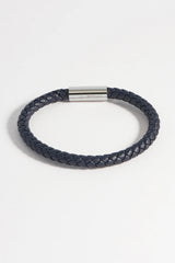 Bartlett Men's Leather Single Plaited Wrap Bracelet