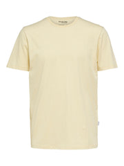 Selected Homme Aspen O-Neck Tee - Dusky Citron/Egret