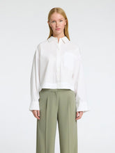 Selected Femme Astha Long Sleeve Cropped Boxy Shirt - Bright White