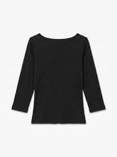 Aware Thea 3/4 Boatneck Top - Black