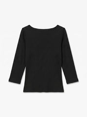 Aware Thea 3/4 Boatneck Top - Black