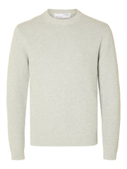 Selected Homme Dane Crew Neck Jumper - Grey Melange