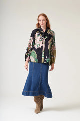 One Hundred Stars - Crane Emerald Pussybow Blouse