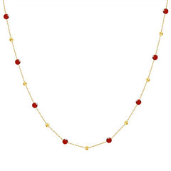 Moments Luna Red Crystal Necklace