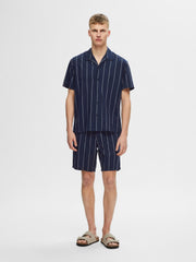 Selected Homme West Shirt - Sky Captain/Stripes