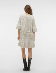 Vero Moda Dicthe Tunic Dress - Silver Lining / Ibiza Snow