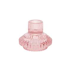Talking Tables Midnight Forest Glass Candle Holder - Pink