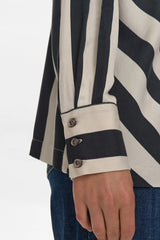 Numph Minzu Stripe Shirt - Caviar