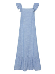 Pieces Apia Square Neck Ankle Dress - Nautical Blue / Bright White