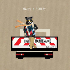 Sally Scaffardi High Maintenance Birthday Card