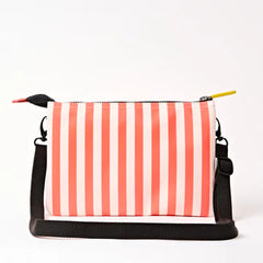 Roka Carnaby Canvas Crossbody Bag - Coral Stripe
