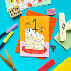 Kerrie Illustrates Age 1 Birthday Card