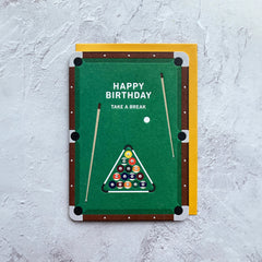 Heyyy Cards Pool Table Birthday Card
