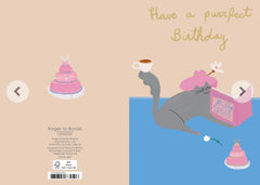 Roger La Borde Art Loving Cat Birthday Card