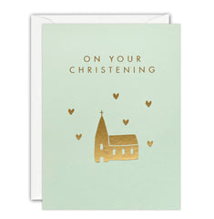 James Ellis Gold Church Christening Mini Card