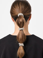 Pieces Melanie Hair Elastic Pack of 3 - Silver