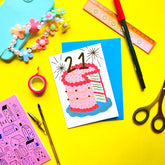 Kerrie Illustrates Age 21 Birthday Card