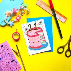 Kerrie Illustrates Age 21 Birthday Card