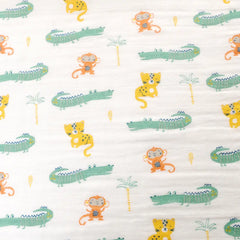 Ziggle Baby Muslin Square Set - Savanna safari animals