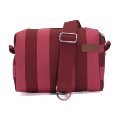Megan Crossbody Bag - Mulberry and Pink Stripe