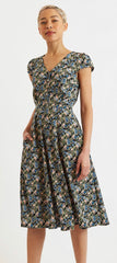 Louche Cathleen Watercolour Floral Tea Dress