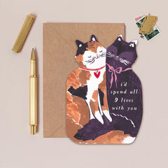 Sister Paper Nine Lives Cats Card