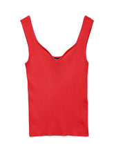 Vero Moda Willow Heart Neck Top - Fiery Red
