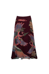 One Hundred Stars - Crane Plum A-line Maxi Skirt