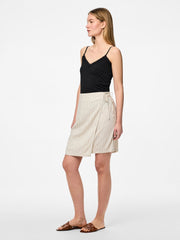 Pieces Pia Mini Skirt - Birch/Black
