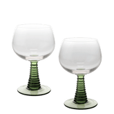 Rex Retro Roemer Glasses Set - Green