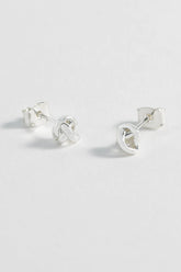 Estella Bartlett Doodle Knot Stud Silver Earrings