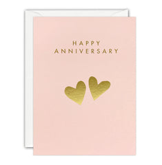James Ellis Gold Hearts Mini Anniversary Card