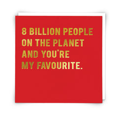 Redback Cards 8 Billion People - Red