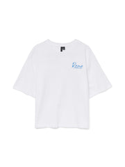 Vero Moda Thilde T-Shirt - Bright White/ Blue Rome