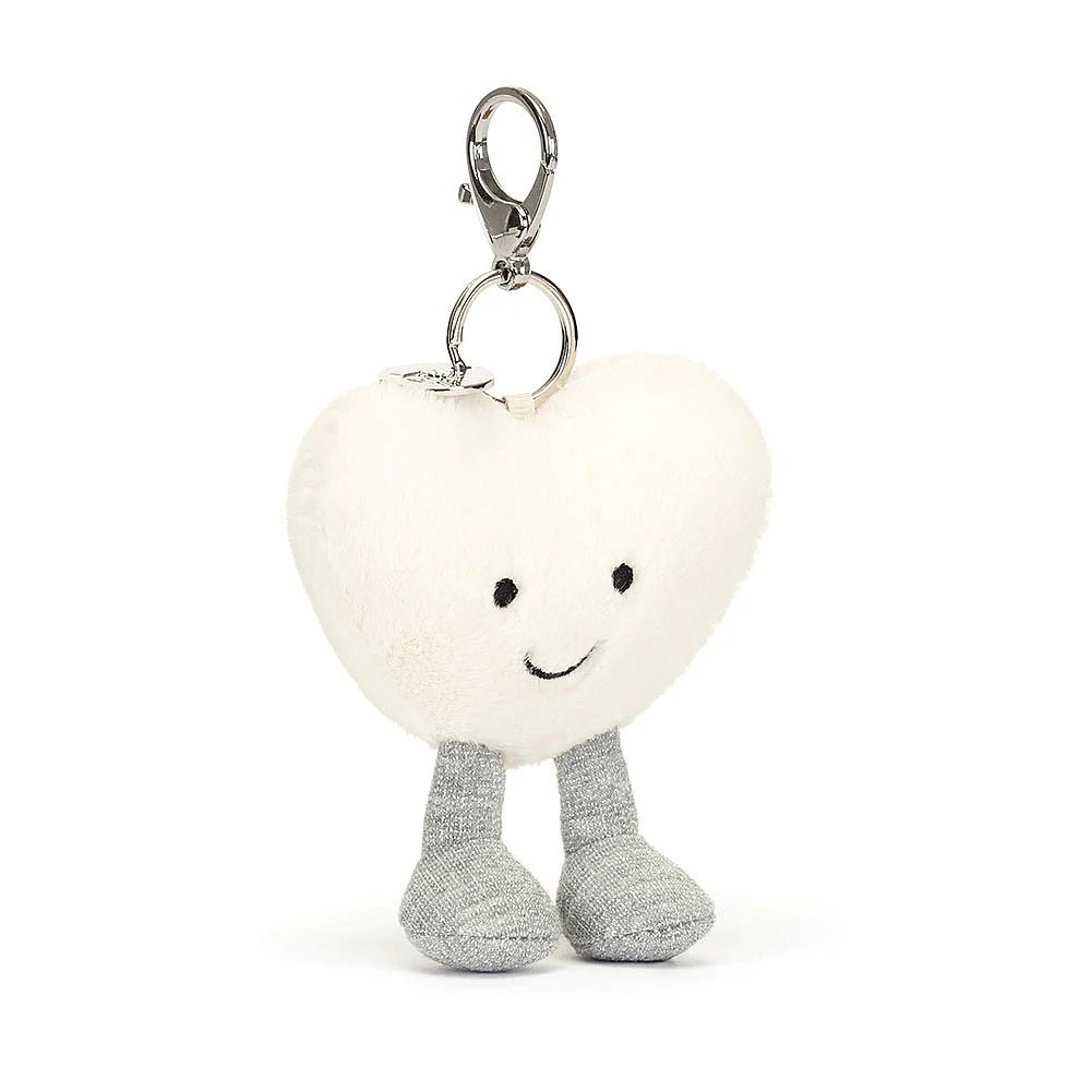 Jellycat Amuseables Cream Heart Bag Charm