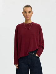 Selected Women Oversized Tenny Top - Tawny Port