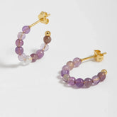 Estella Bartlett- Amethyst Amelia Hoop Earrings