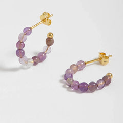 Estella Bartlett- Amethyst Amelia Hoop Earrings