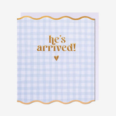 Pigment Productions He's Arrived New Baby Card